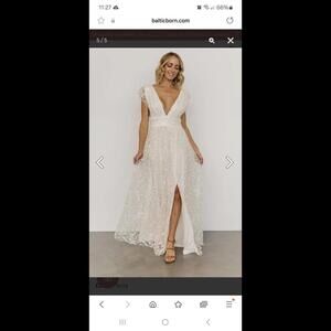 Ivory "Arlene" Shimmer Gown by Baltic Born Size 2X